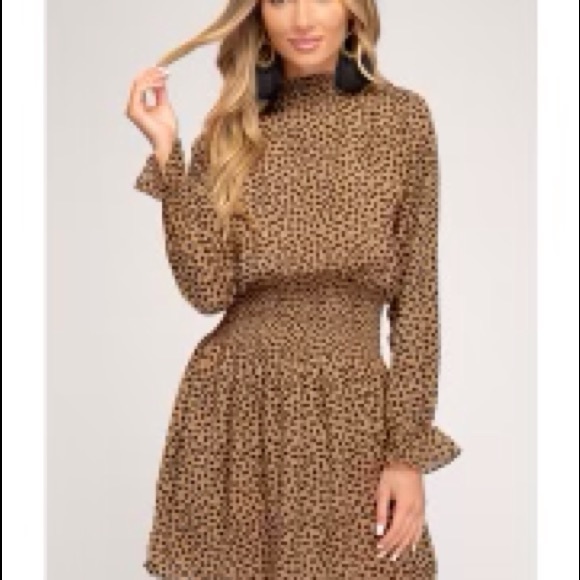 She & Sky Leopard Print Mini Dress - Picture 1 of 10